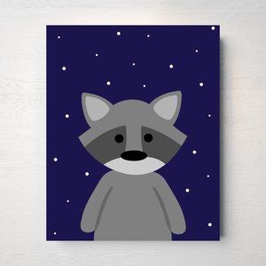 Raccoon - Woodland Animal - Print - 8x10
